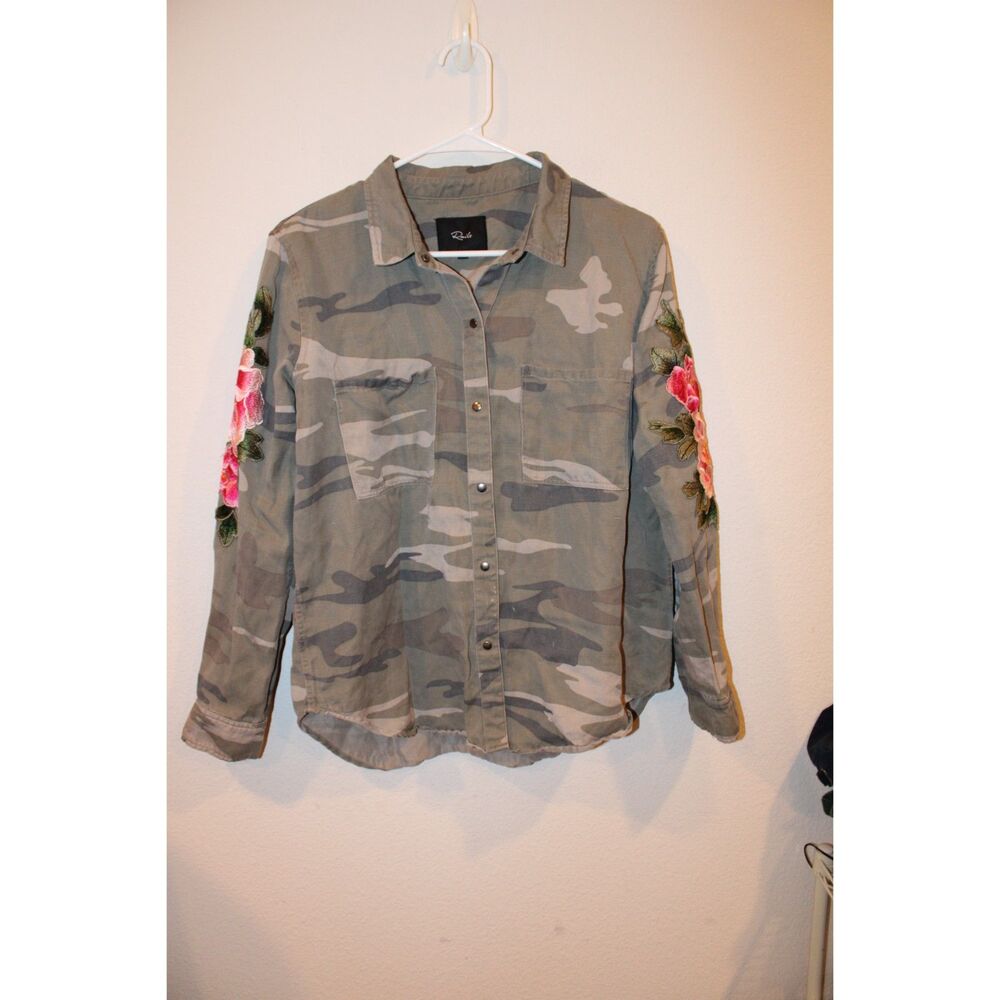 Rails Marcel Camo Sage Green Size Medium With Pin… - image 5